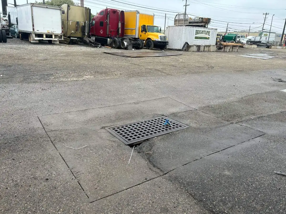 basin repair at parking lot